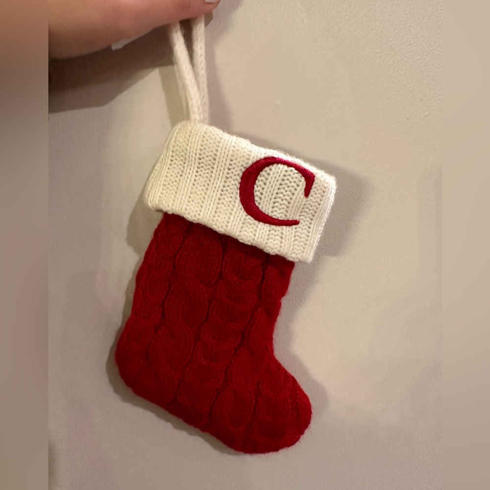 🎄2 for $24🎄 Letter C Knit Christmas Stocking